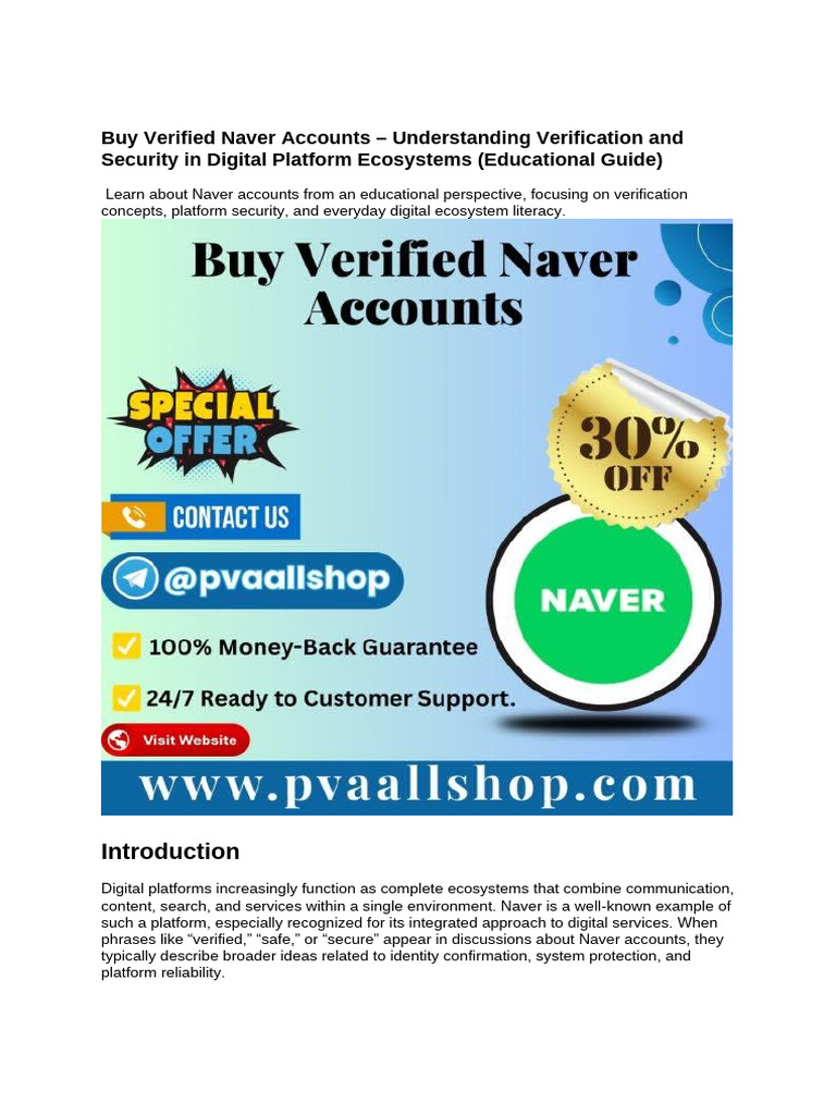 Buy Verified Naver Accounts – 100% Safe & Secure Accounts | PDF ...