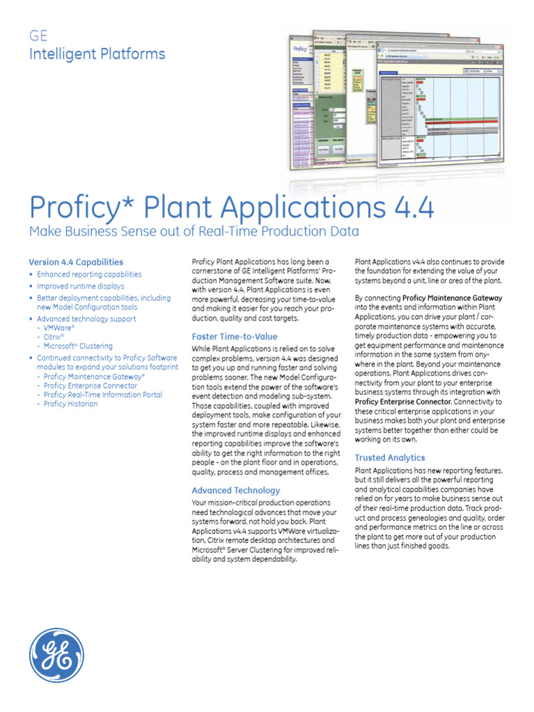 Proficy Plant Apps 4.4 Ds Gfa1086a | PDF | Computing | Information ...