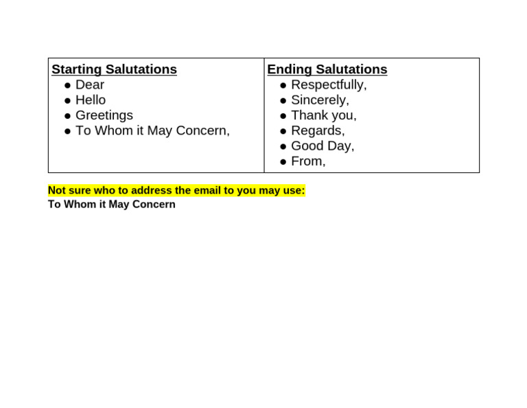Salutations | PDF