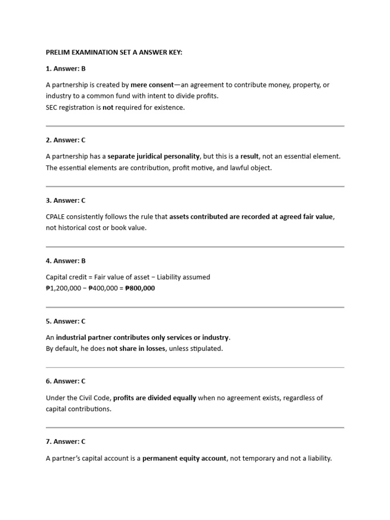 Finmar Answer Key Set a and b | PDF | Debits And Credits | Goodwill ...