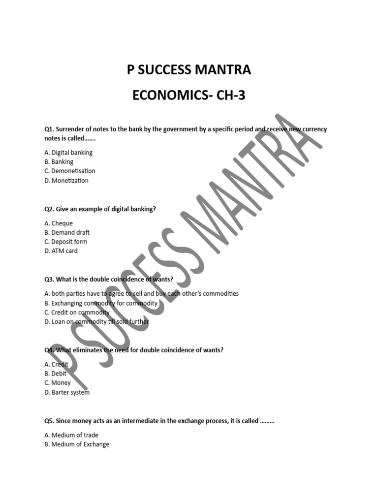 ECO CH-3 | PDF | Loans | Money