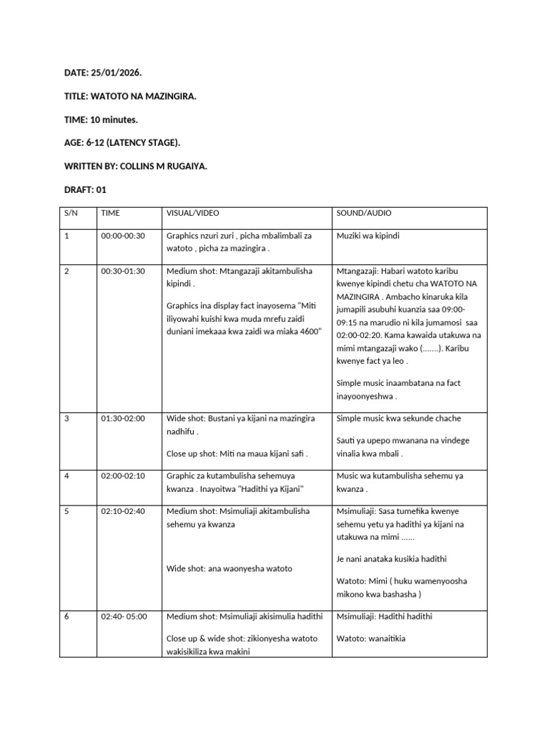 TV Program Script | PDF