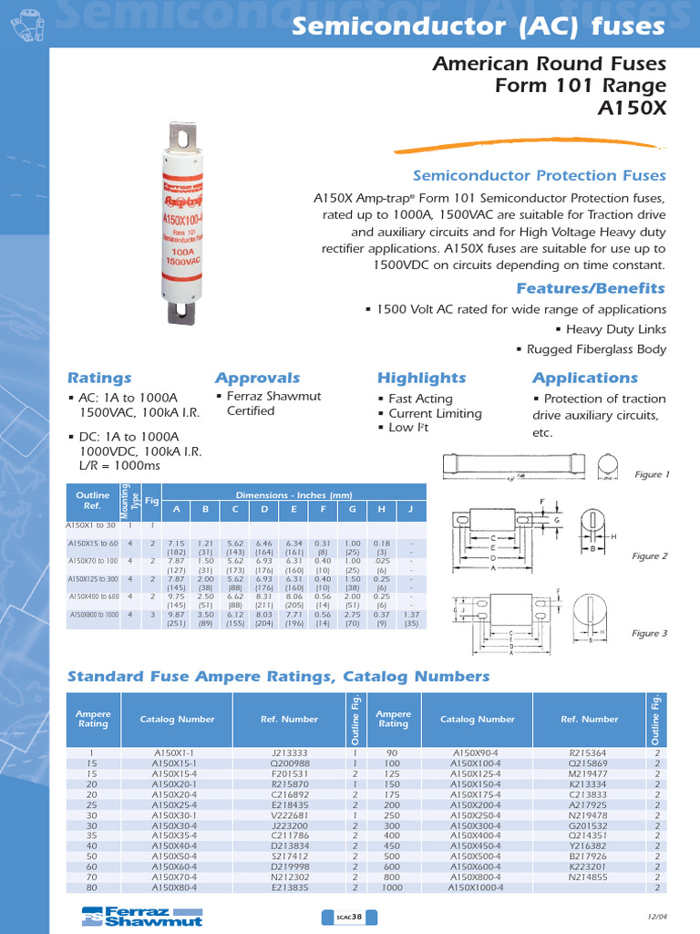 A150x800 4 | PDF | Fuse (Electrical) | Alternating Current