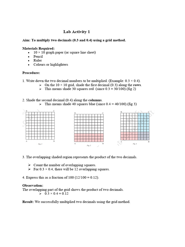Maths Lab Activity Term 1 | PDF | Length | Decimal