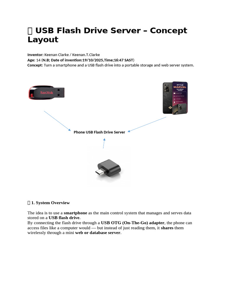 ? USB Flash Drive Server word ver | PDF | Smartphone | Usb Flash Drive