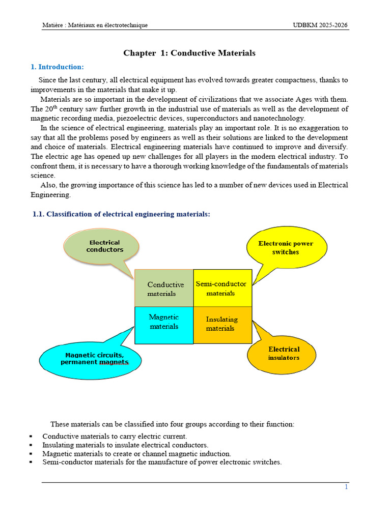 Chapter 1-Conductive Materials | PDF | Incandescent Light Bulb ...