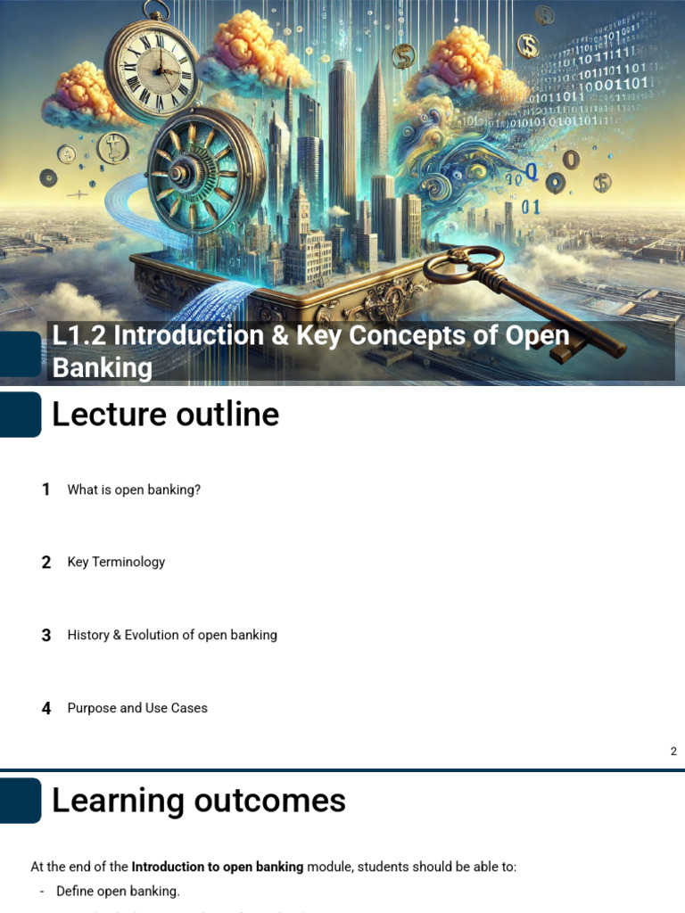L1.2 Introduction & Key Concepts of Open Banking | PDF | Financial ...