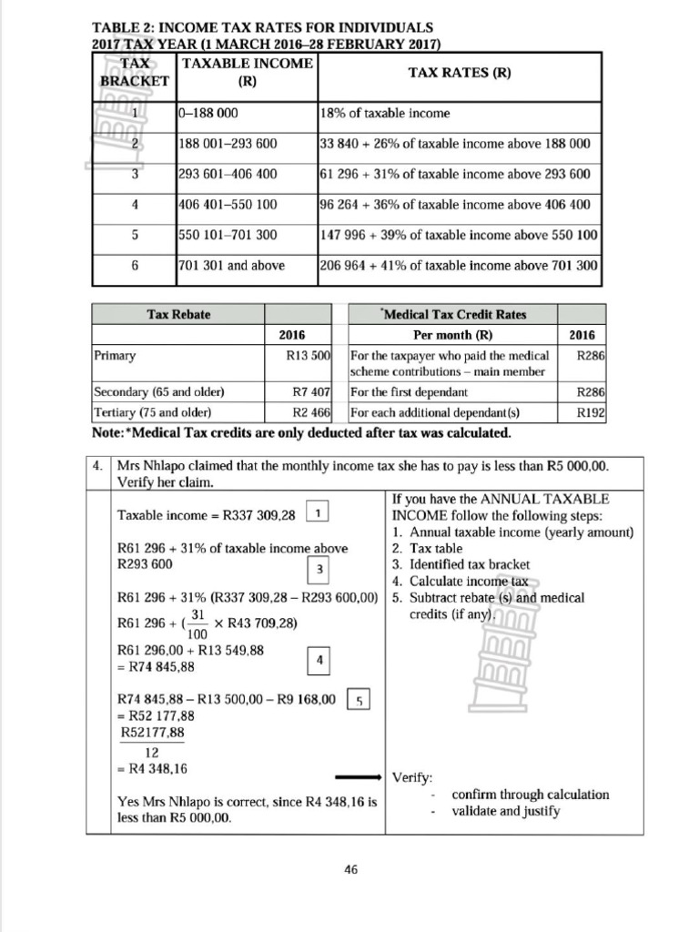 Grade 12 Income Tax Activities | PDF | Tax Bracket | Income Tax