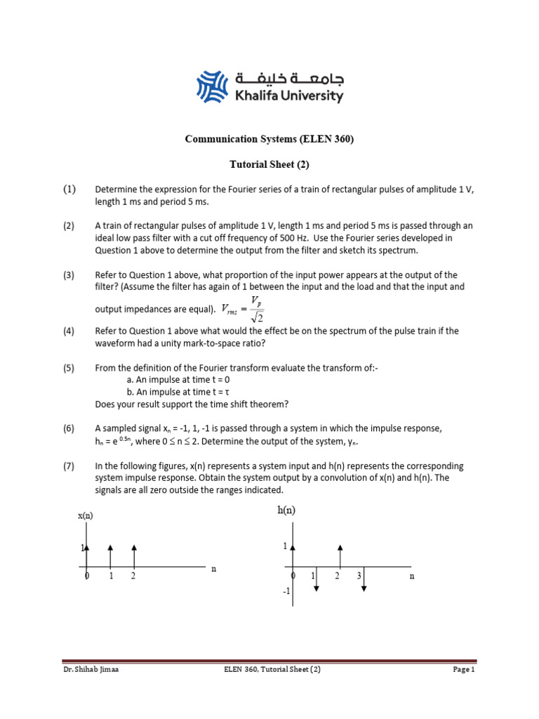 Tut sheet #2 | PDF