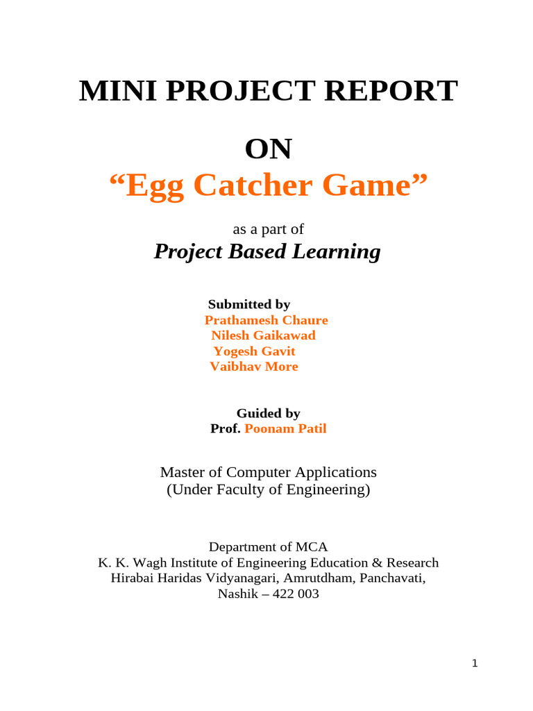 Python Report Egg Catcher | PDF | Computer Engineering | Software ...