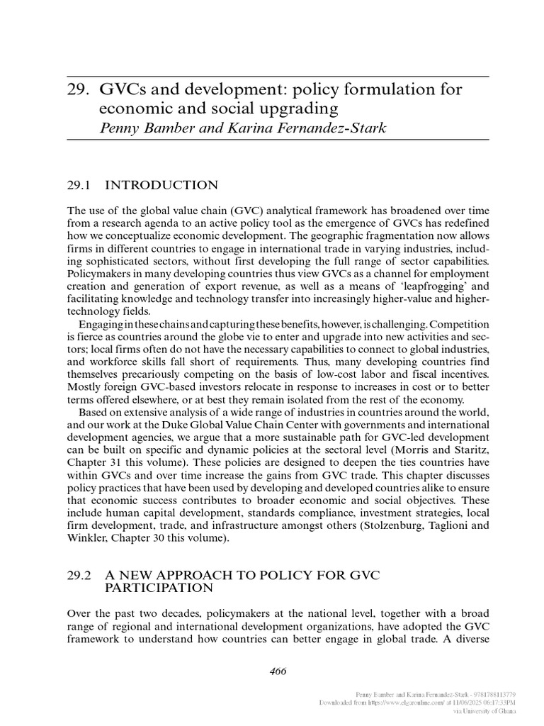 33 2019 Handbook GVC Part5 GVC Developement | PDF | Policy | Supply Chain