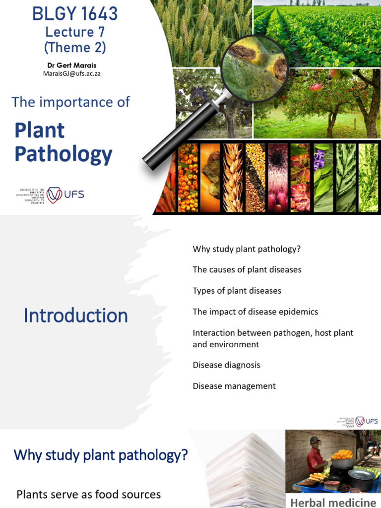 BLGY1643 - Lecture 7 - Plant Pathology 2025 | PDF | Fungus | Bacteria