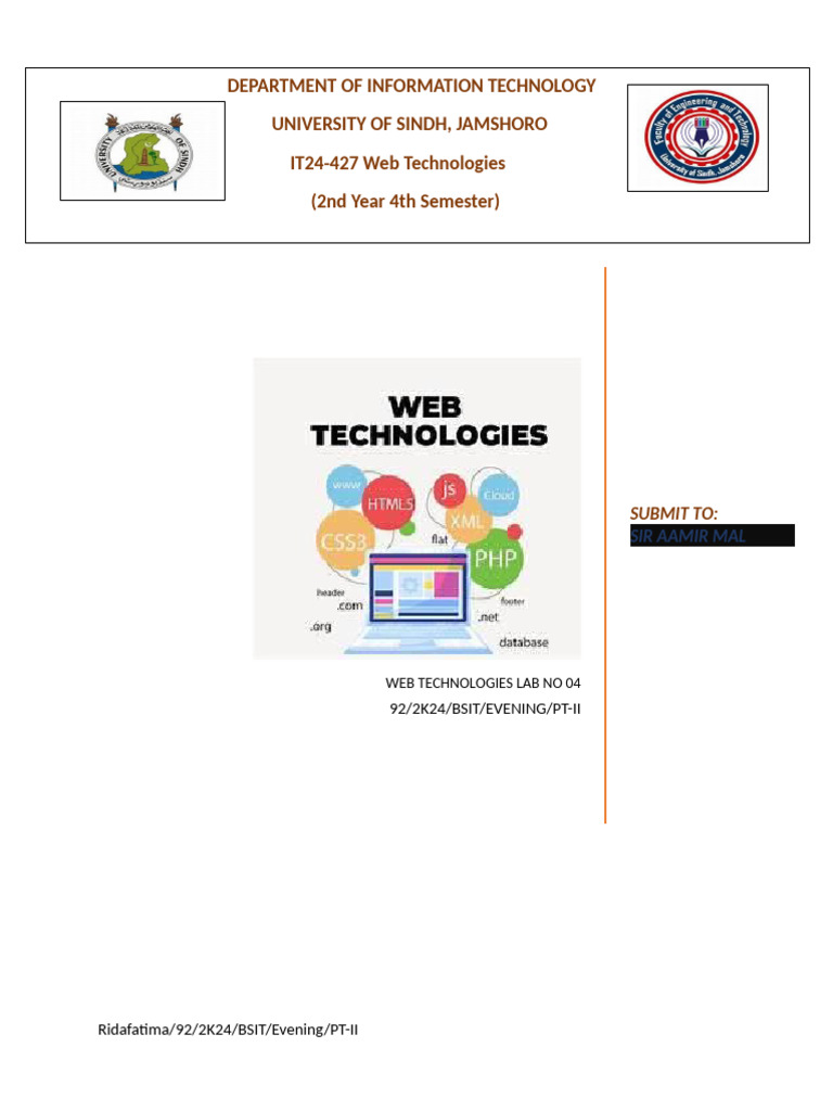 Web Technolgies Lab 04 | PDF | Networking | Web Server