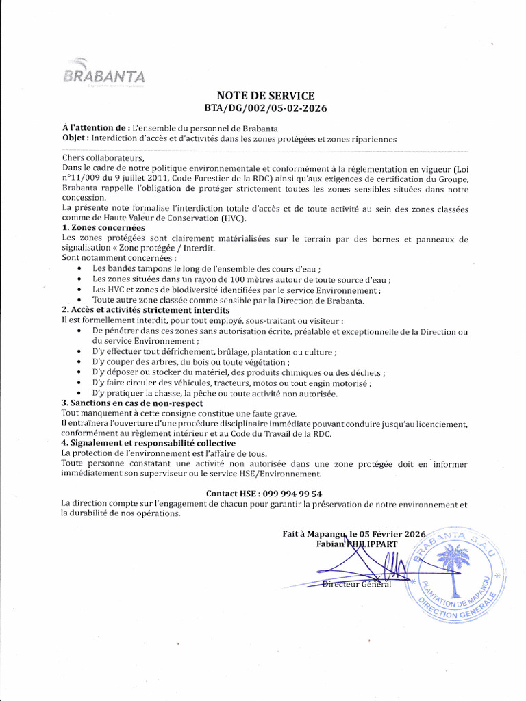 La Note de Service | PDF | Environnement naturel
