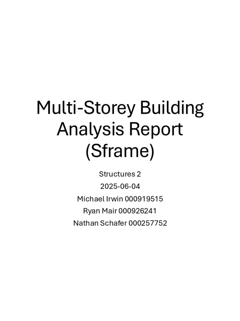 Multi-Storey Building Analysis Report | PDF