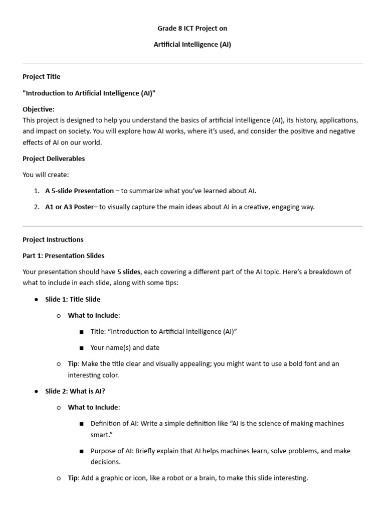 Grade 8 Project Description | PDF | Augmented Reality | Virtual Reality
