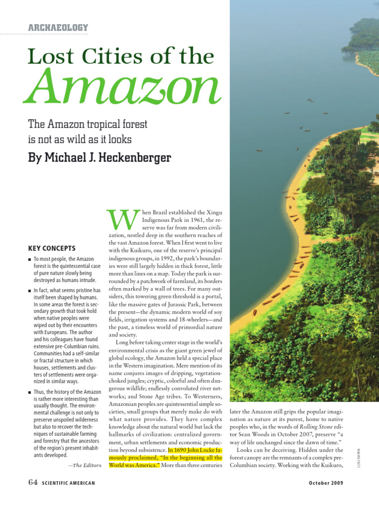 Lost Cities of The Amazon | PDF | Amazon Rainforest | Deforestation