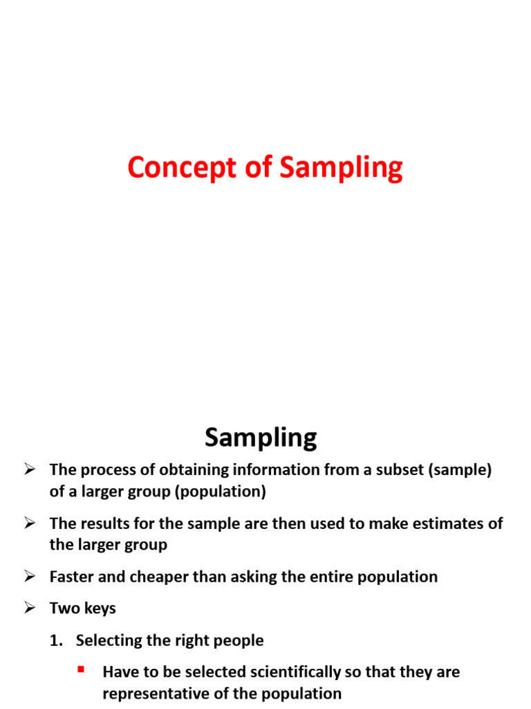 3-Concept of Sampling and sampling design | PDF | Sampling (Statistics ...