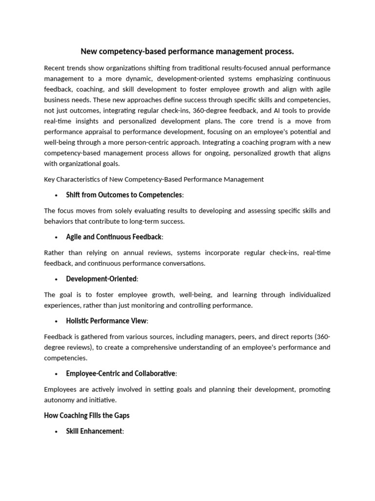 Competency-Based Performance Management | PDF | Performance Indicator ...