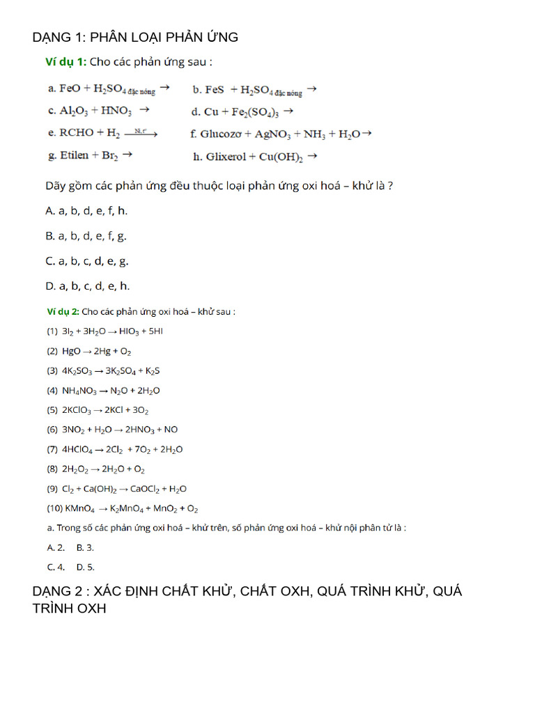 D NG 1: Phân Lo IPH N NG | PDF