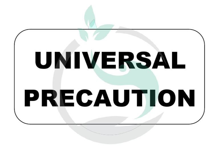 Universal Precautions Logo | PDF