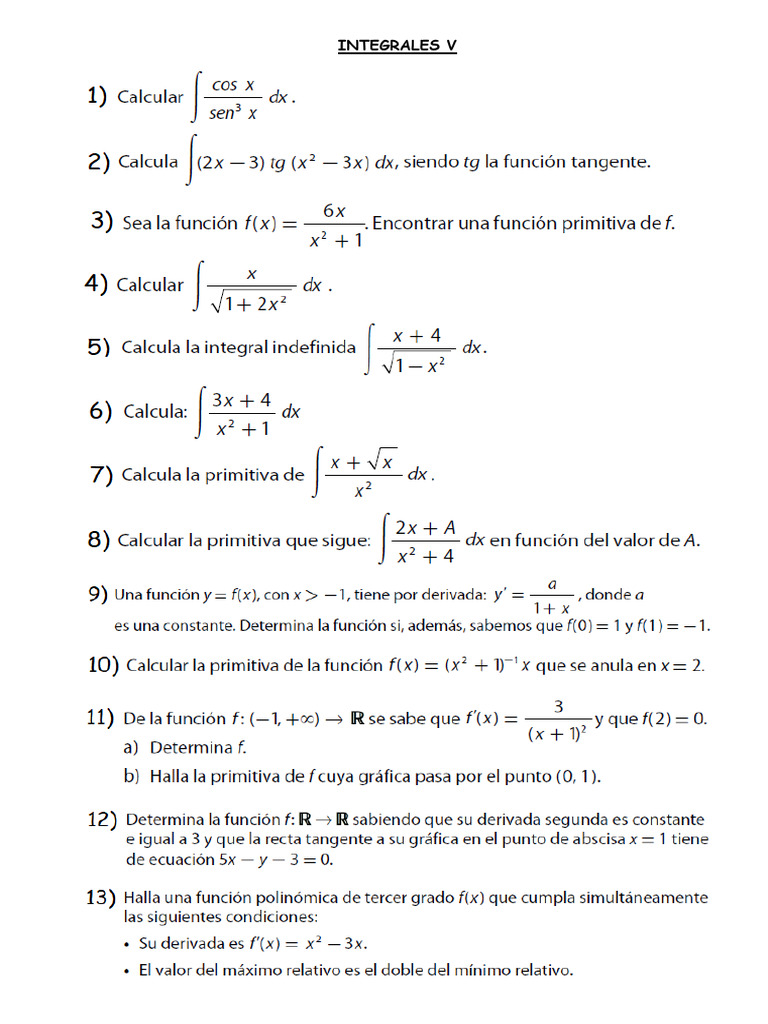 Integrales V | PDF