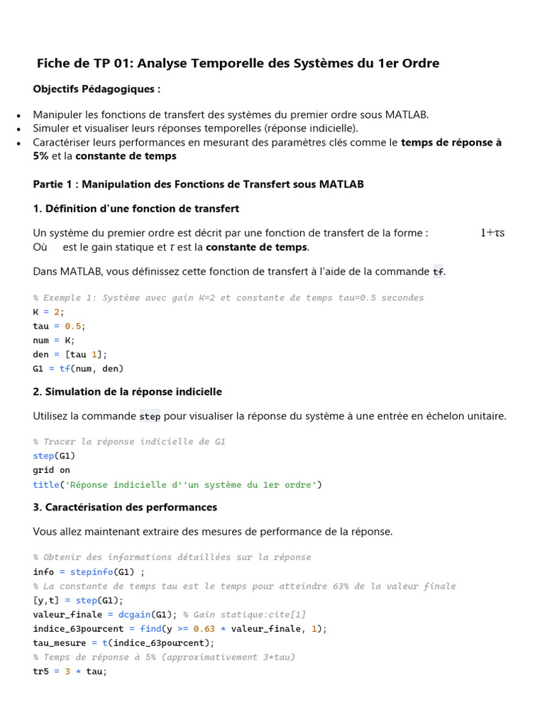 Fiche de TP1 2026 | PDF