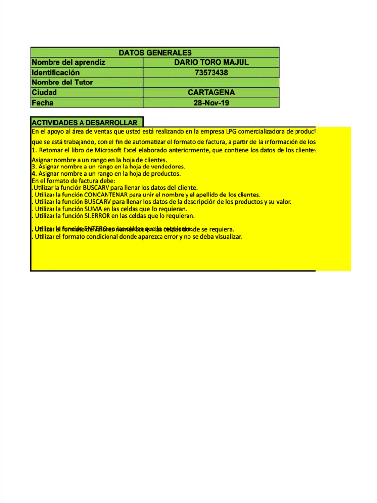 PDF Taller Formulas y Funciones en Excel 2016 - Compress | PDF ...