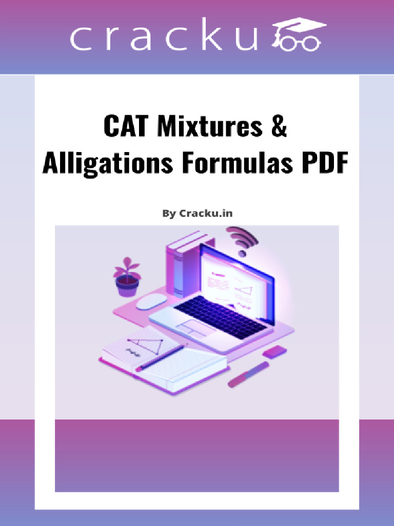 CAT Mixtures & Alligations Formulas PDF | PDF | Ratio | Mixture