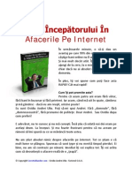 Ghidul Incepatorului in Afacerile Pe Internet