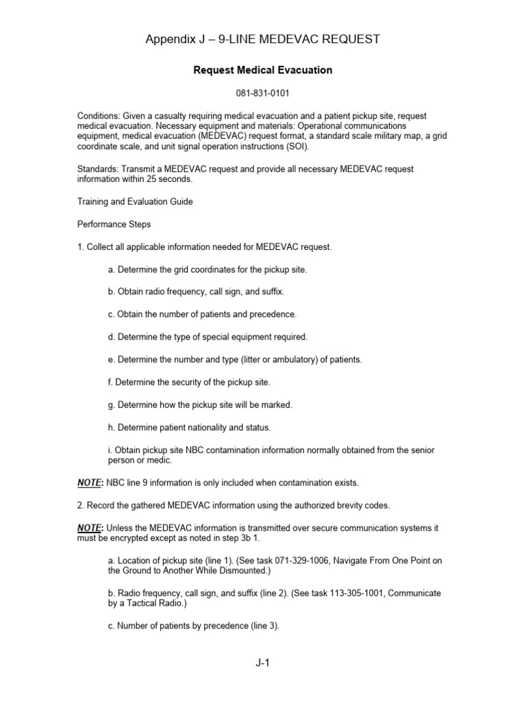 9 Line Medivac | PDF | Radio | Information