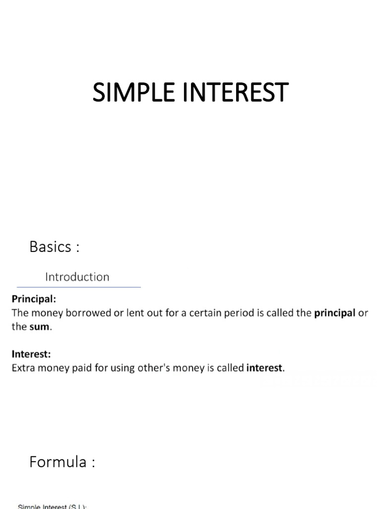 Simple Interest 2 | PDF