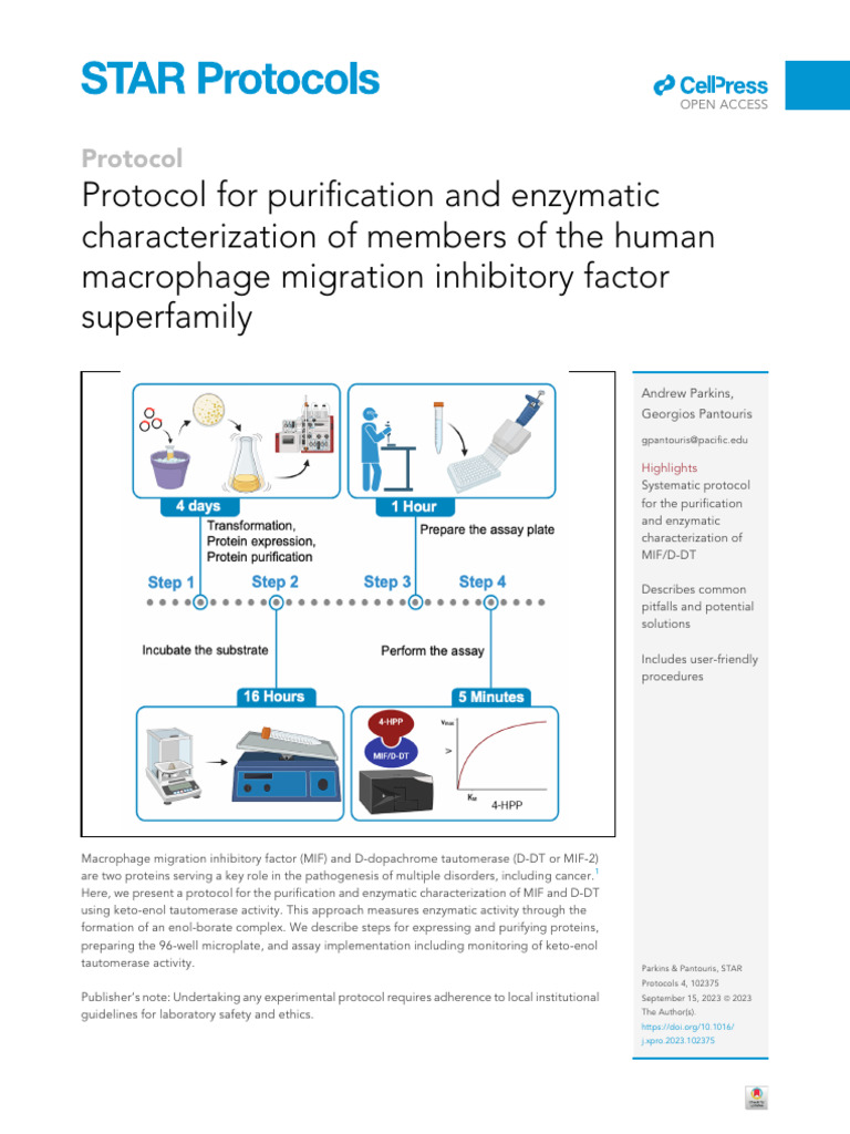 Protocol for Purification and Enzymatic Characterization of Memb 2023 ...