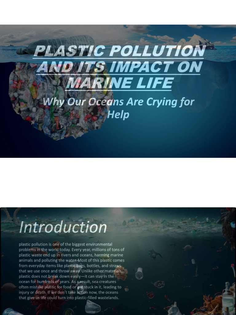 Plastic Pollution and Its Impact On Marine Life | PDF