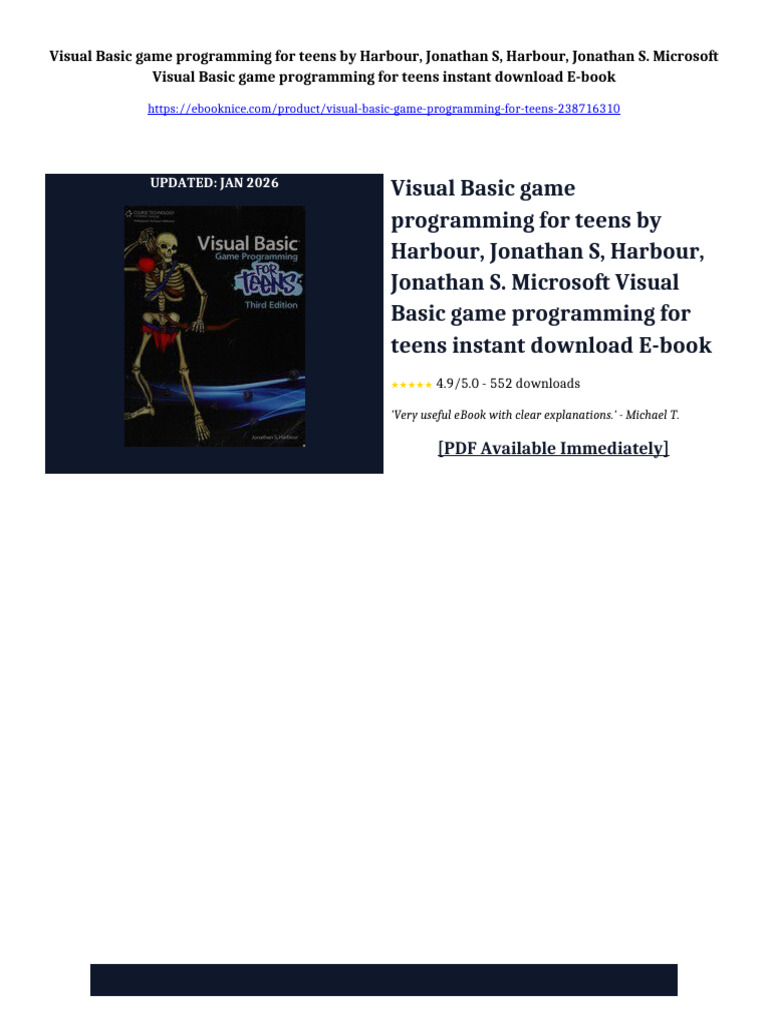 Visual Basic game programming for teens by Harbour, Jonathan S, Harbour ...