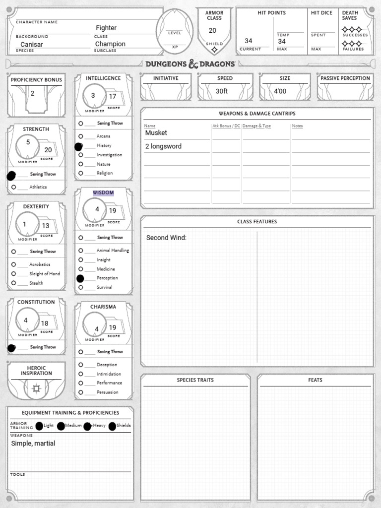 Character 1 | PDF | Gaming | Tabletop Games
