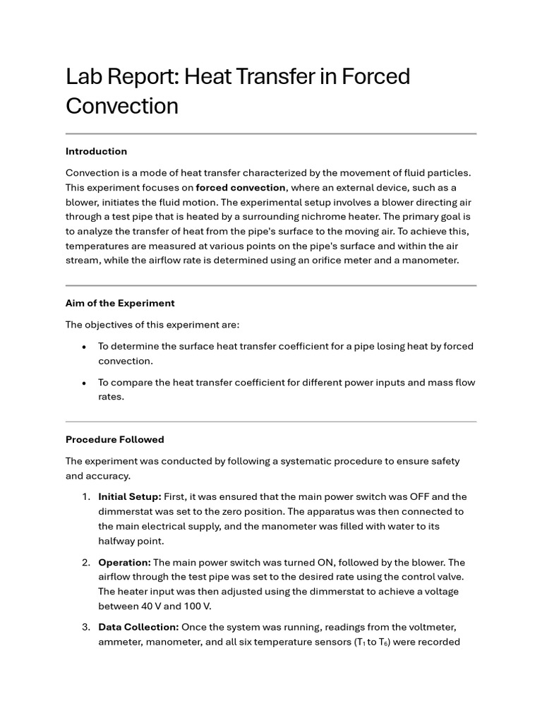 heat transfer ab report 3 | PDF | Heat Transfer | Heat