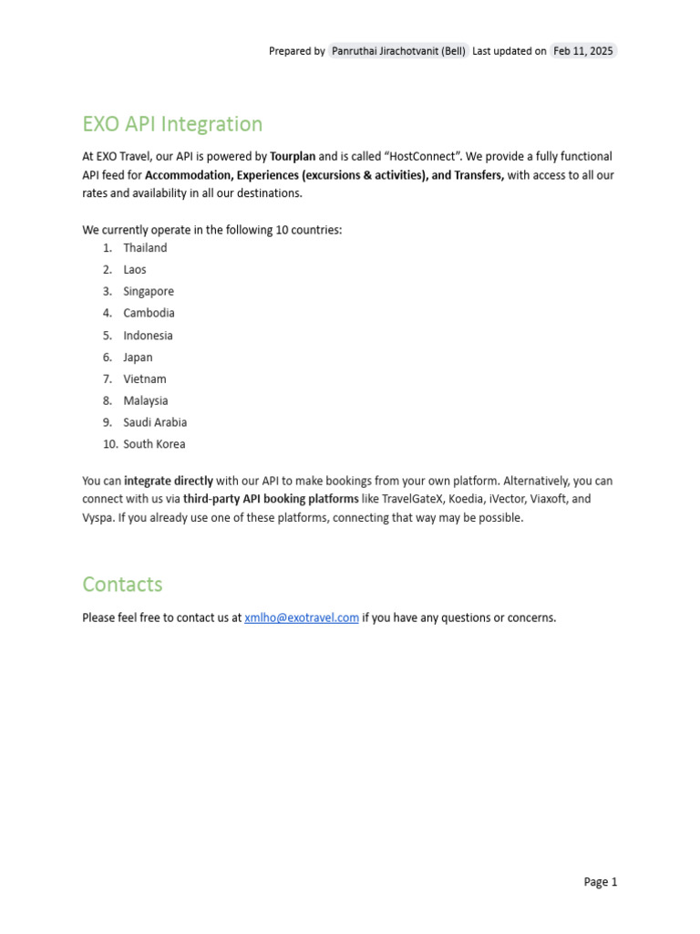 EXO API Documentation 2 | PDF