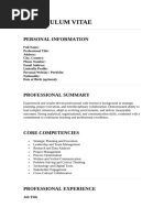 NGO Job CV Template Sample | PDF