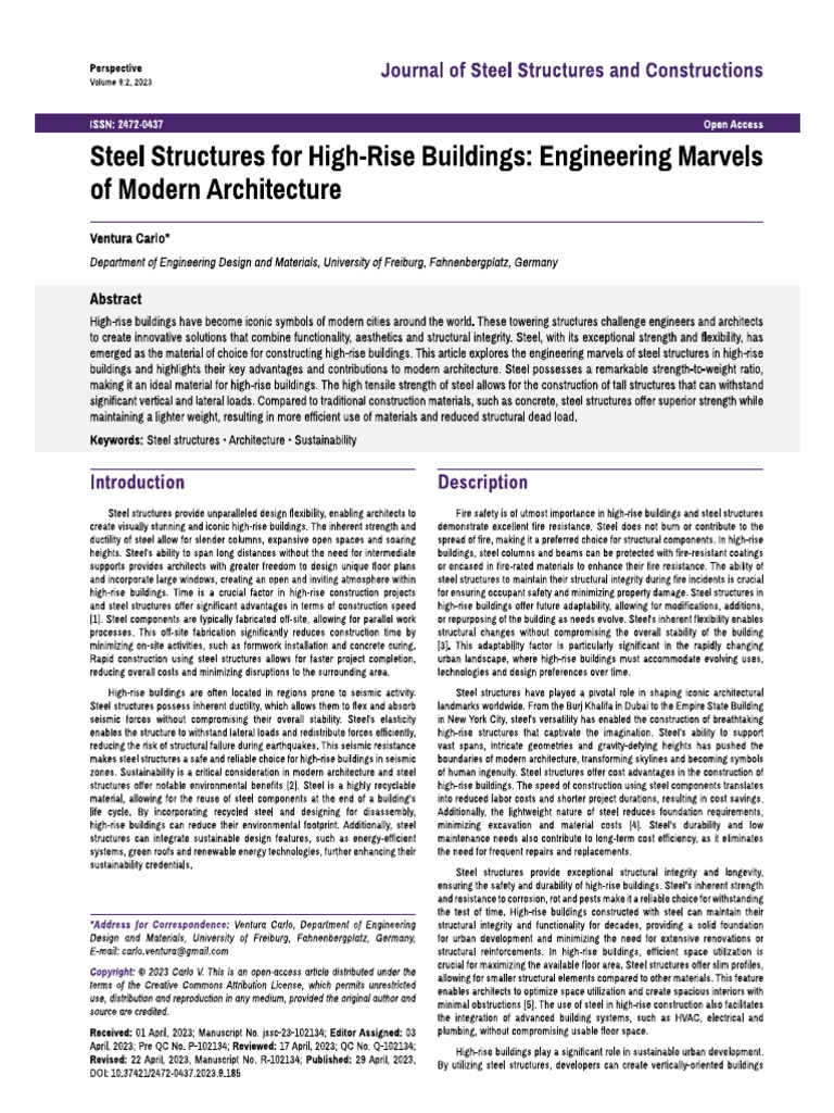 Paper 4 - Steel in High Rise | PDF
