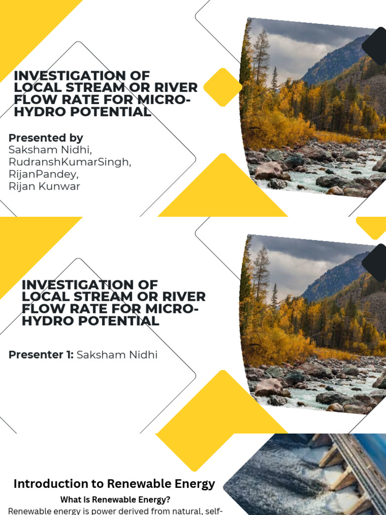 Investigation of Local Stream or River Flow Rate for Micro Hydro ...