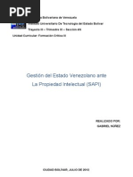 Gestión del Estado ante la Propiedad Intelectual (SAPI)