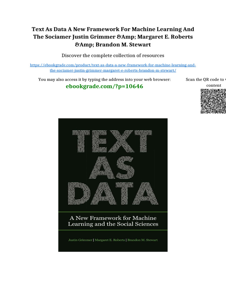 Text as Data A New Framework for Machine Learning and the Sociamer ...