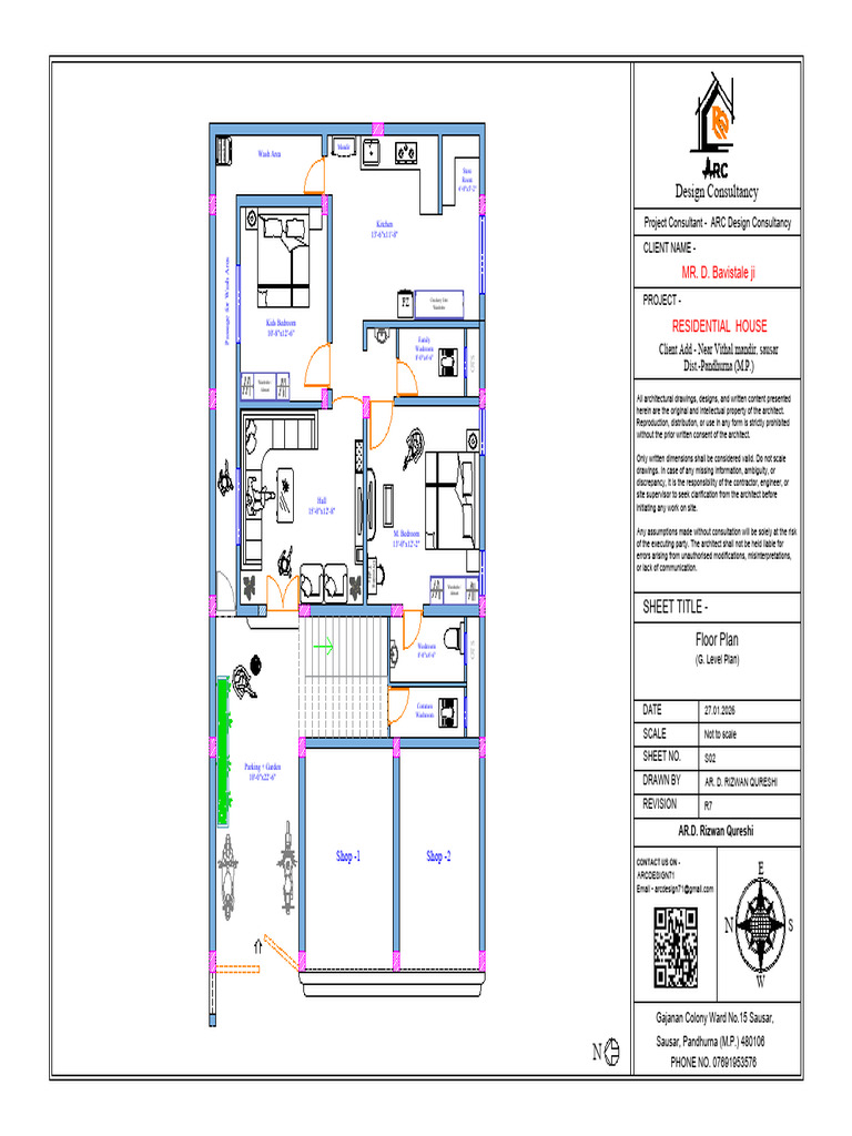 35'-0"x55'-0" House Plan - Arc Design Consultancy | PDF