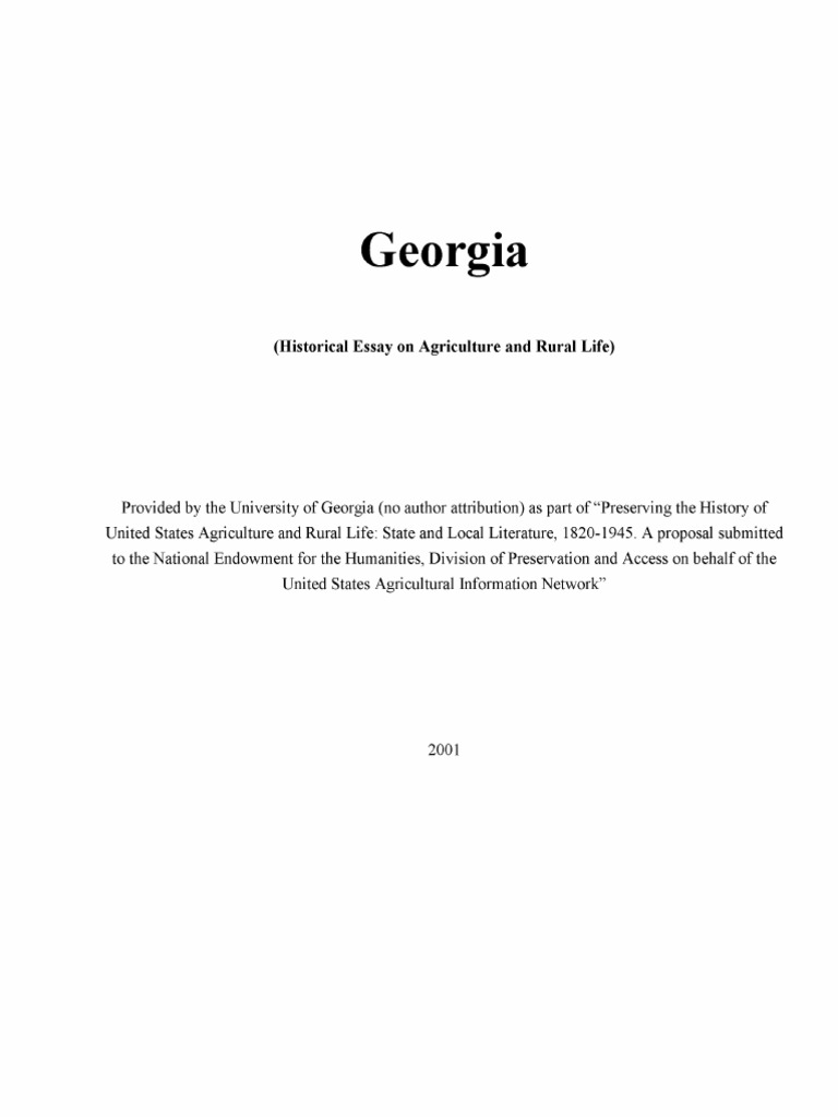 Georgia Essay | PDF | Cotton | Agriculture