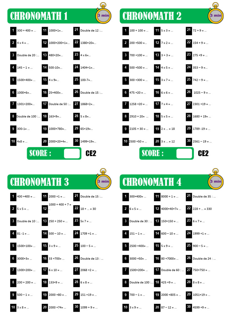 Chronomaths 2 | PDF