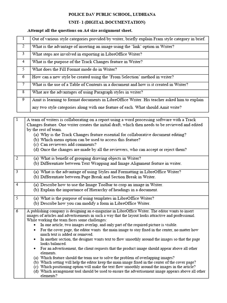 Digital Documentation Class X | PDF | Page Layout | Text