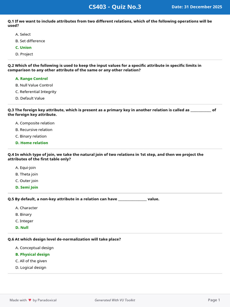 Quiz_CS403_3 | PDF | Information Retrieval | Software Engineering