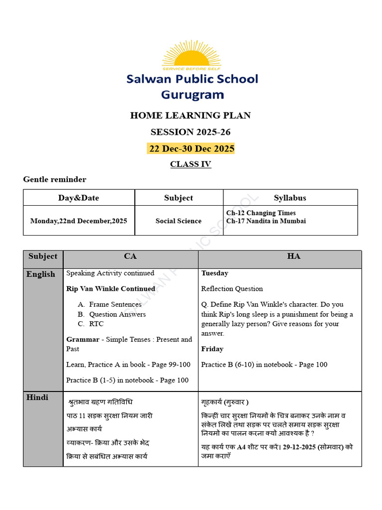 GRADE-IV HLP 22 Dec-30 Dec 2025.docx | PDF
