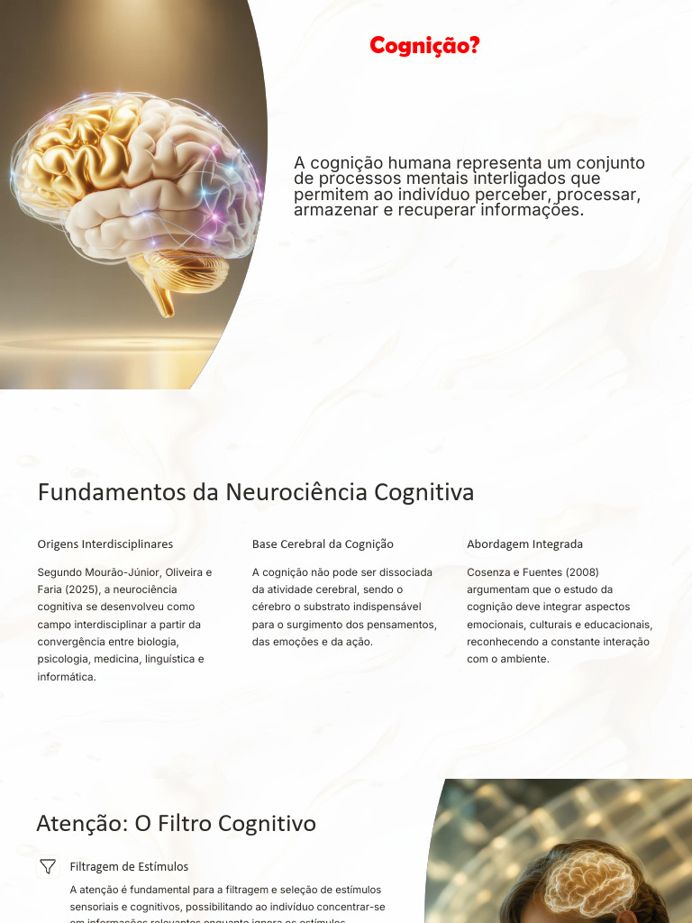 Cognicao Processamento Cerebral Atencao e Memoria | PDF | Memória ...